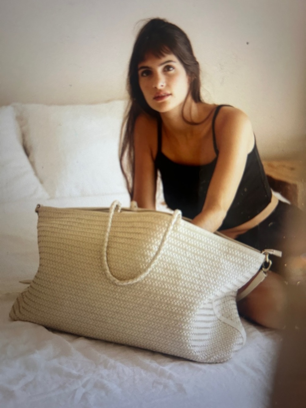 Bennie Le Traveler Brown Woven Leather Weekender Bag - sienna XL - Picture 8 of 8